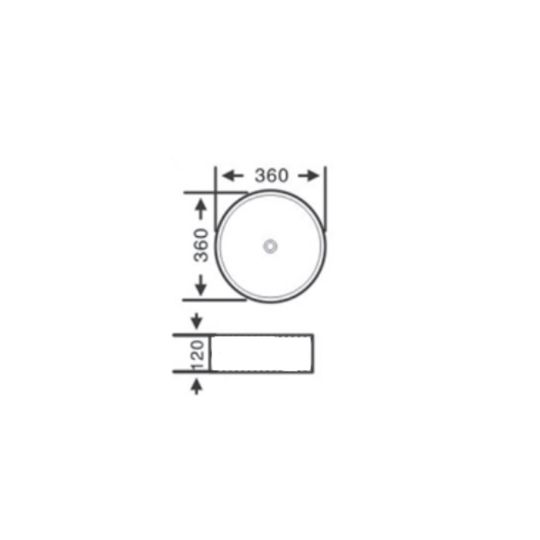 Above Counter Basin 360*360*120mm LH-BS18-360GW/MW