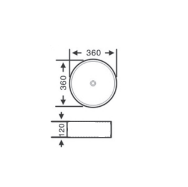Above Counter Basin 360*360*120mm LH-BS19-360GW/MW/MB