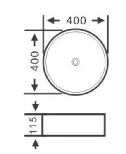 Above Counter Basin 400*400*115mm