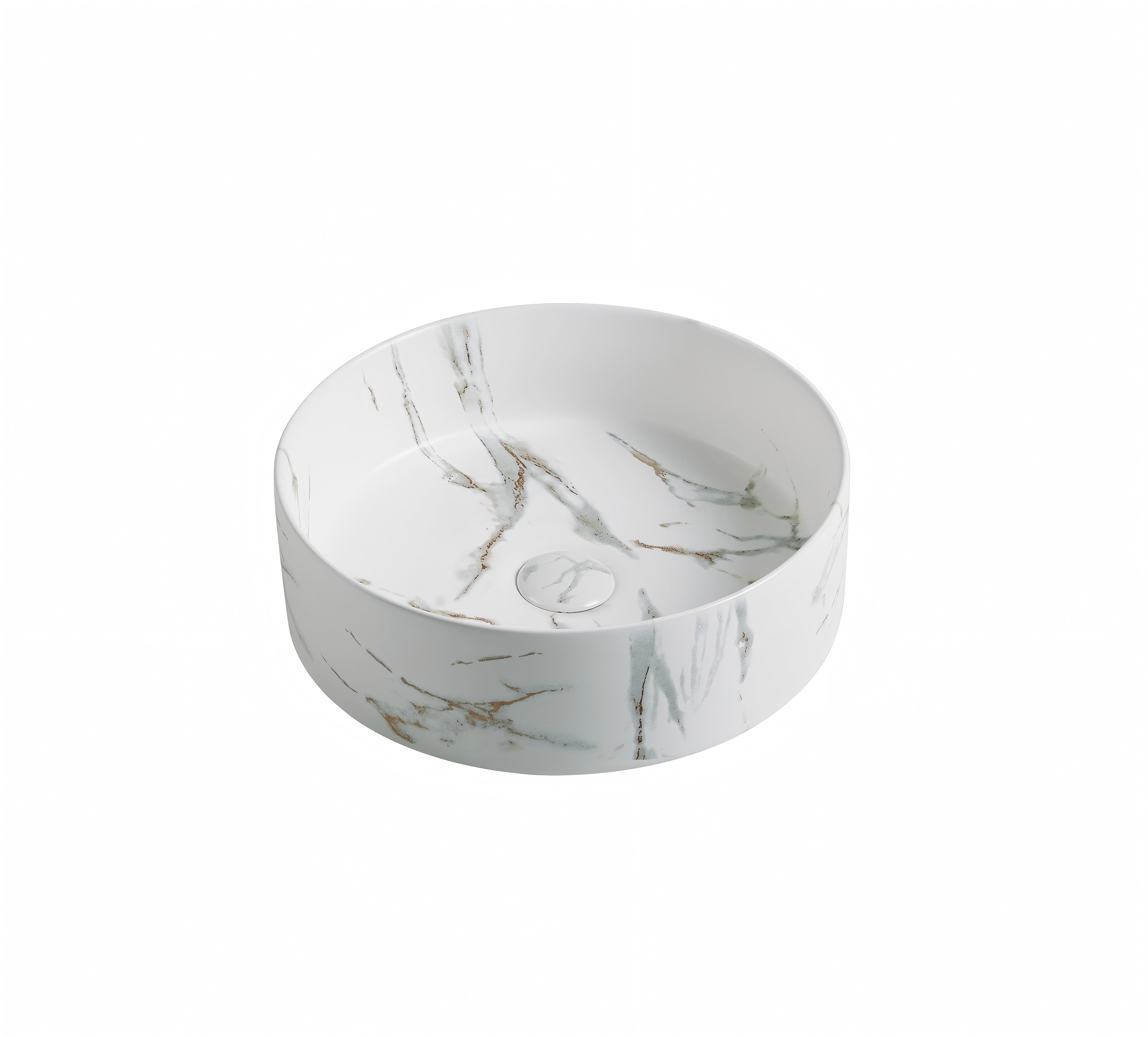 Matte White with gold Vein Basin Alabaster 394*394*115mm