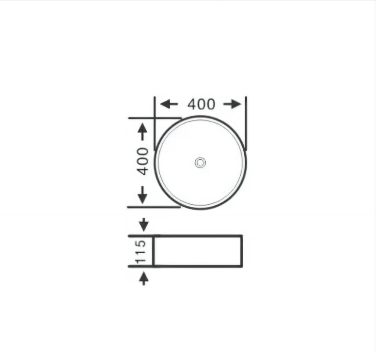 Above Counter Basin 400*400*115mm