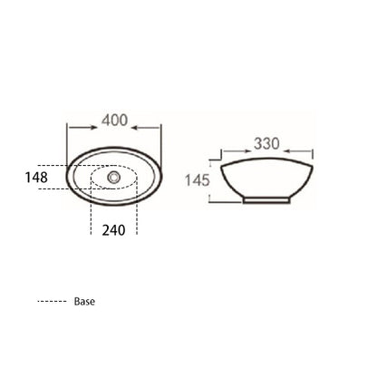 Above Counter Basin 410*330*145mm