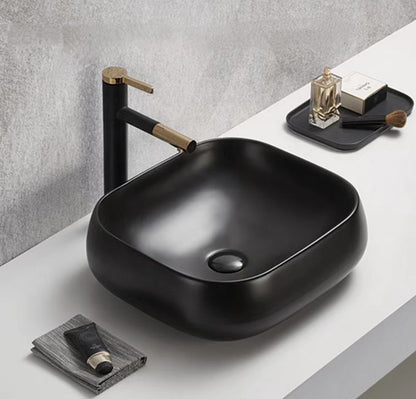 450*400*145mm Matte Black Marble Basin
