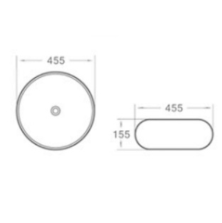 Above Counter Basin 455*455*155mm