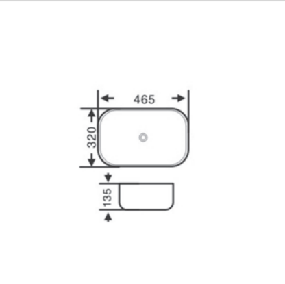 Above Counter Basin 465*320*135mm LH-BS34-460GW/MW/MB
