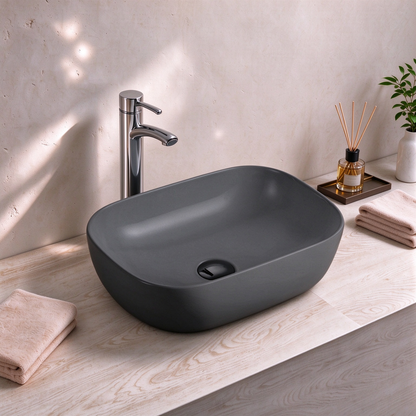 Matte black Above Counter Basin 465*375*120mm
