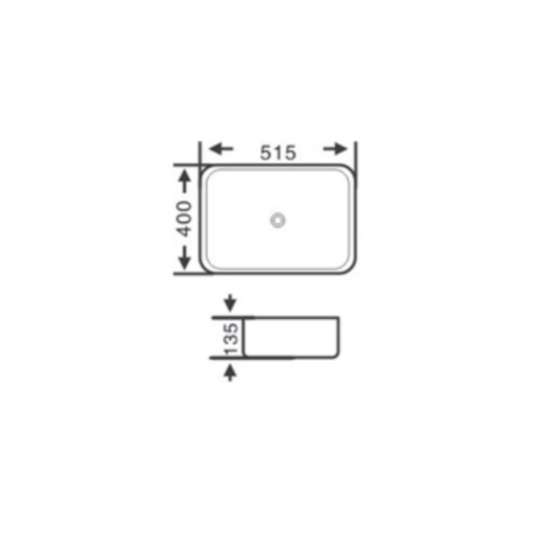 Above Counter Basin 515*400*135mm