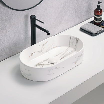 525*300*115mm Matte White Basin Carrara PA5230CRA