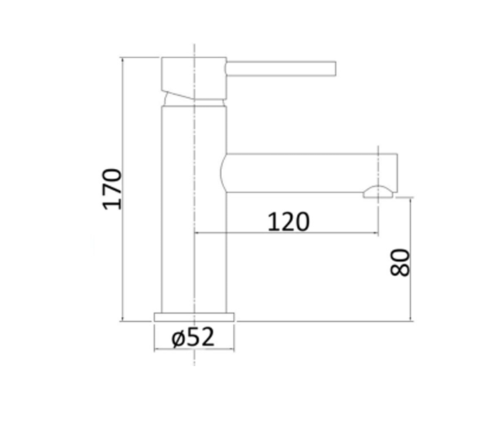 Matte Black Basin Mixer Pin Handle BKM203