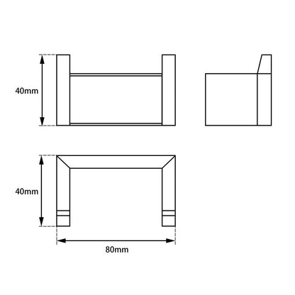 Towel Rail-Chrome/Black