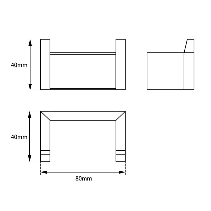 Towel Rail-Chrome/Black