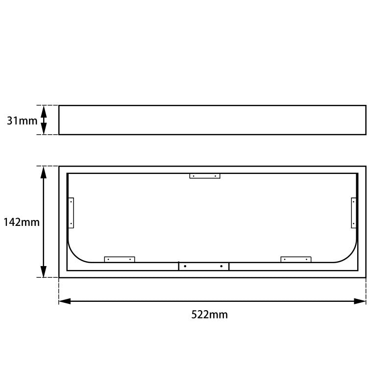 Glass Shelf - Durable 304 Stainless Steel