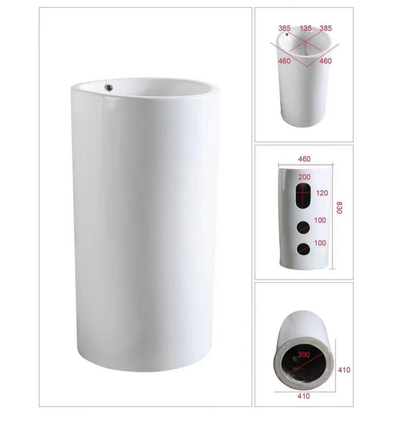 Ceramic Pedestal Basin 460*460*830mm