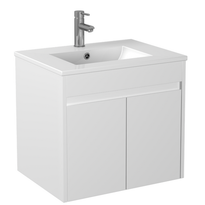 600*370*550mm White Polyurethane PVC Narrow Vanity Polar P63WH