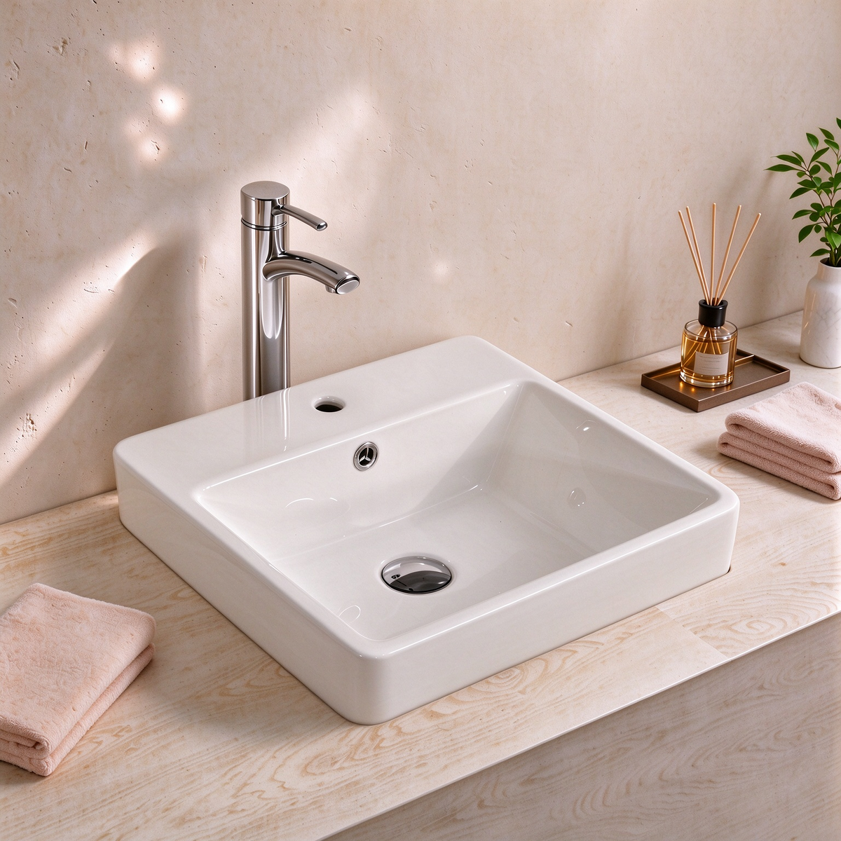 Insert Basin with tap hole 415*415*155mm