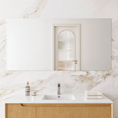 Jasper Rectangular Frameless Pencil Edge Plain Mirror 450-1500mm
