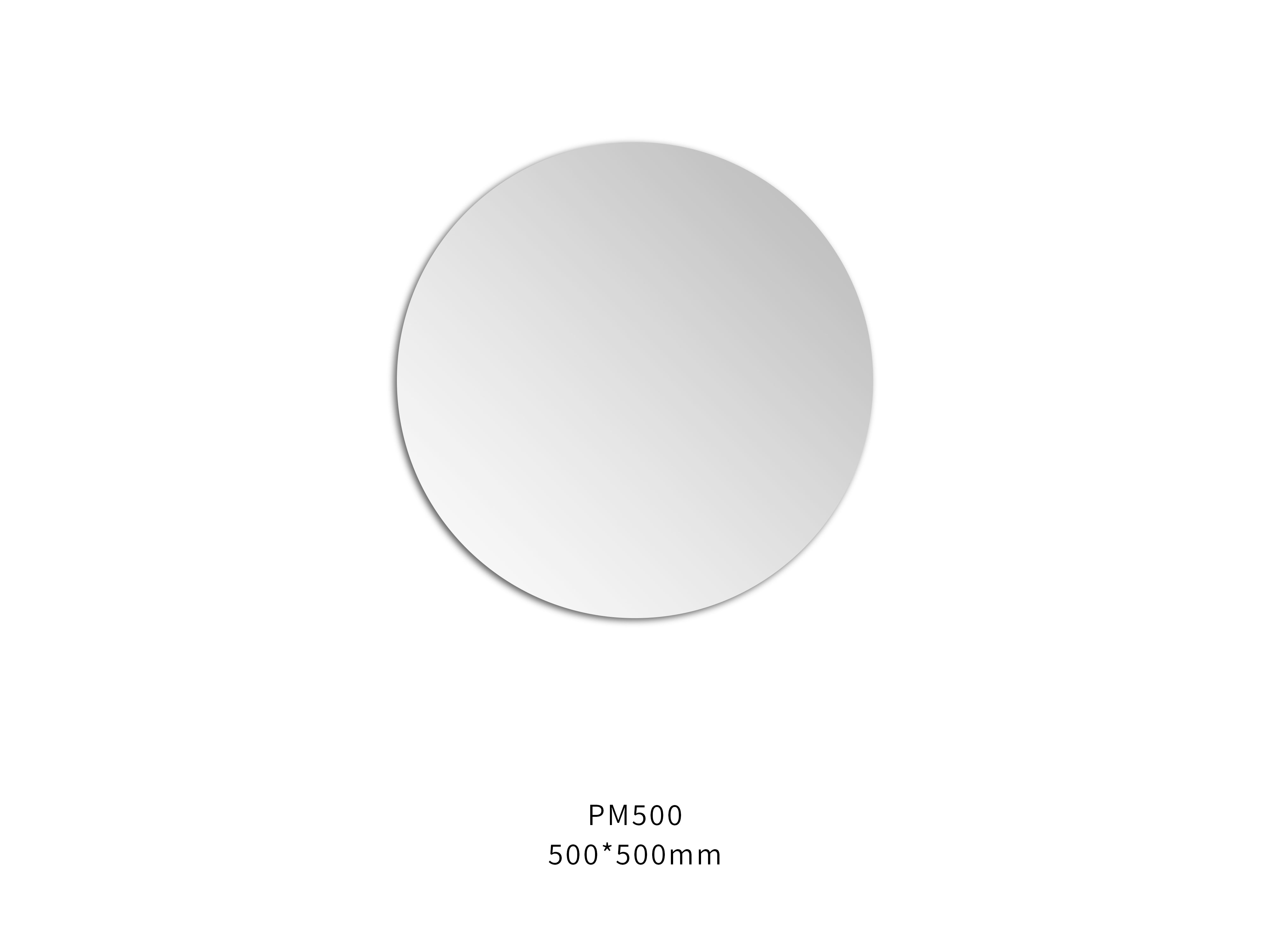 500*500 Round Pencil Edge Bathroom Mirror – Plain Wall Mounted