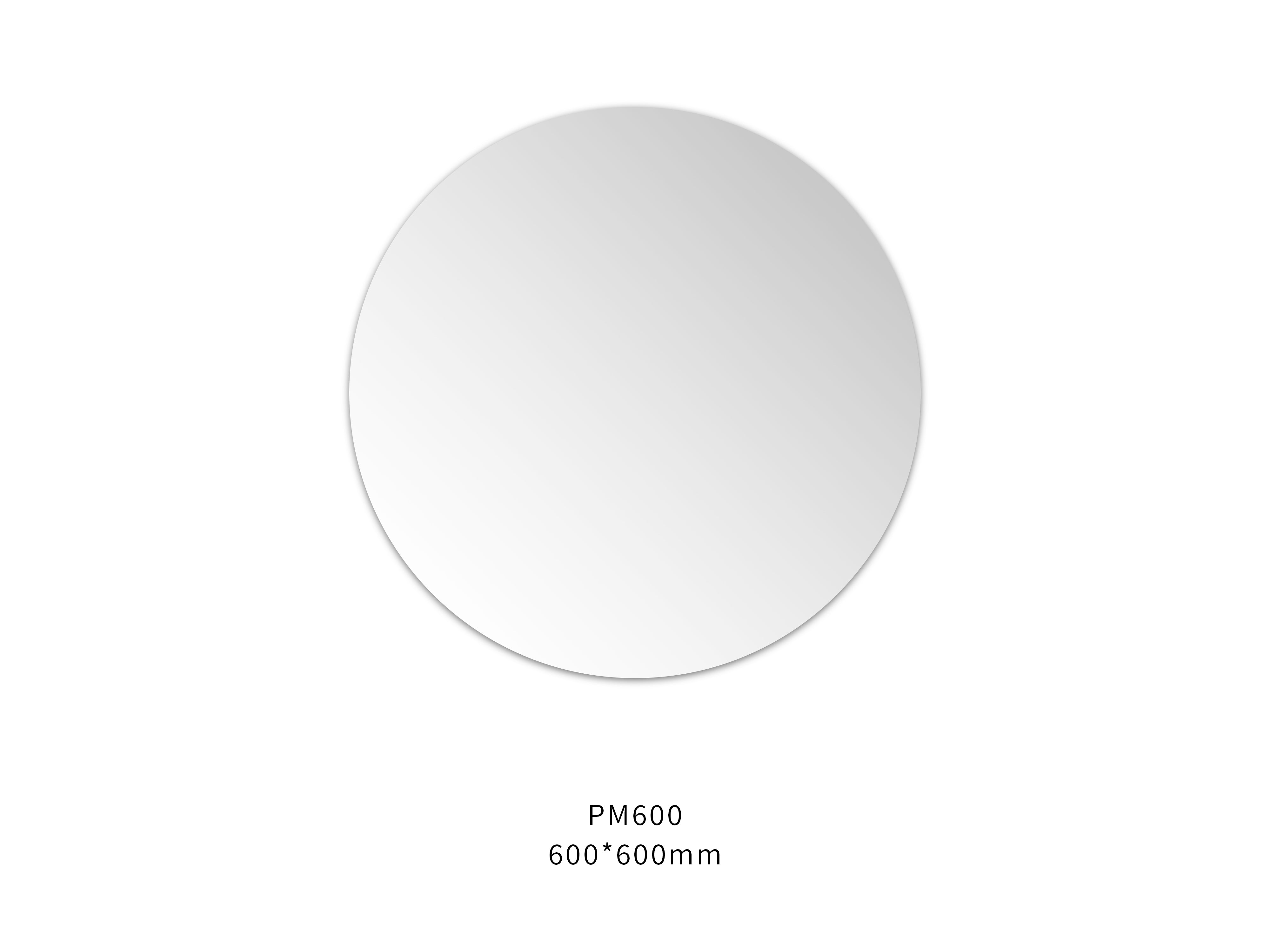 600×600mm Round Pencil Edge Bathroom Mirror – Plain Wall Mounted