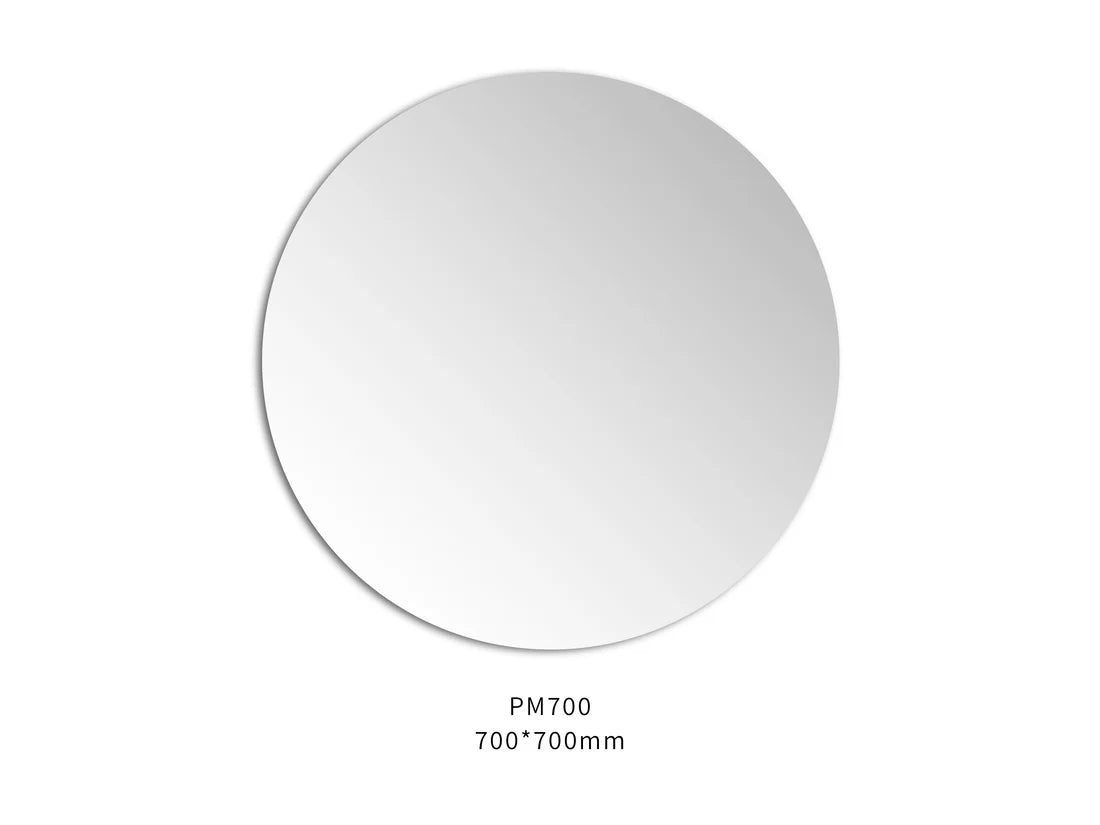 Pencil Edge Round Bathroom Mirror – Wall Mounted 500-900mm