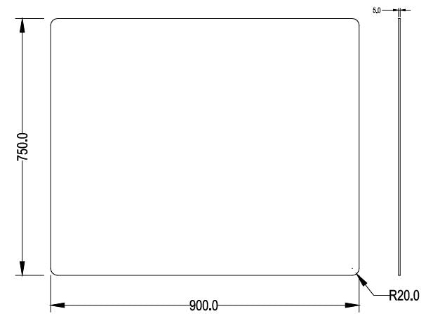 SHAKA Pencil Edge Mirrors 450-1500mm PM4560/6075/7575/9075/1290/1590