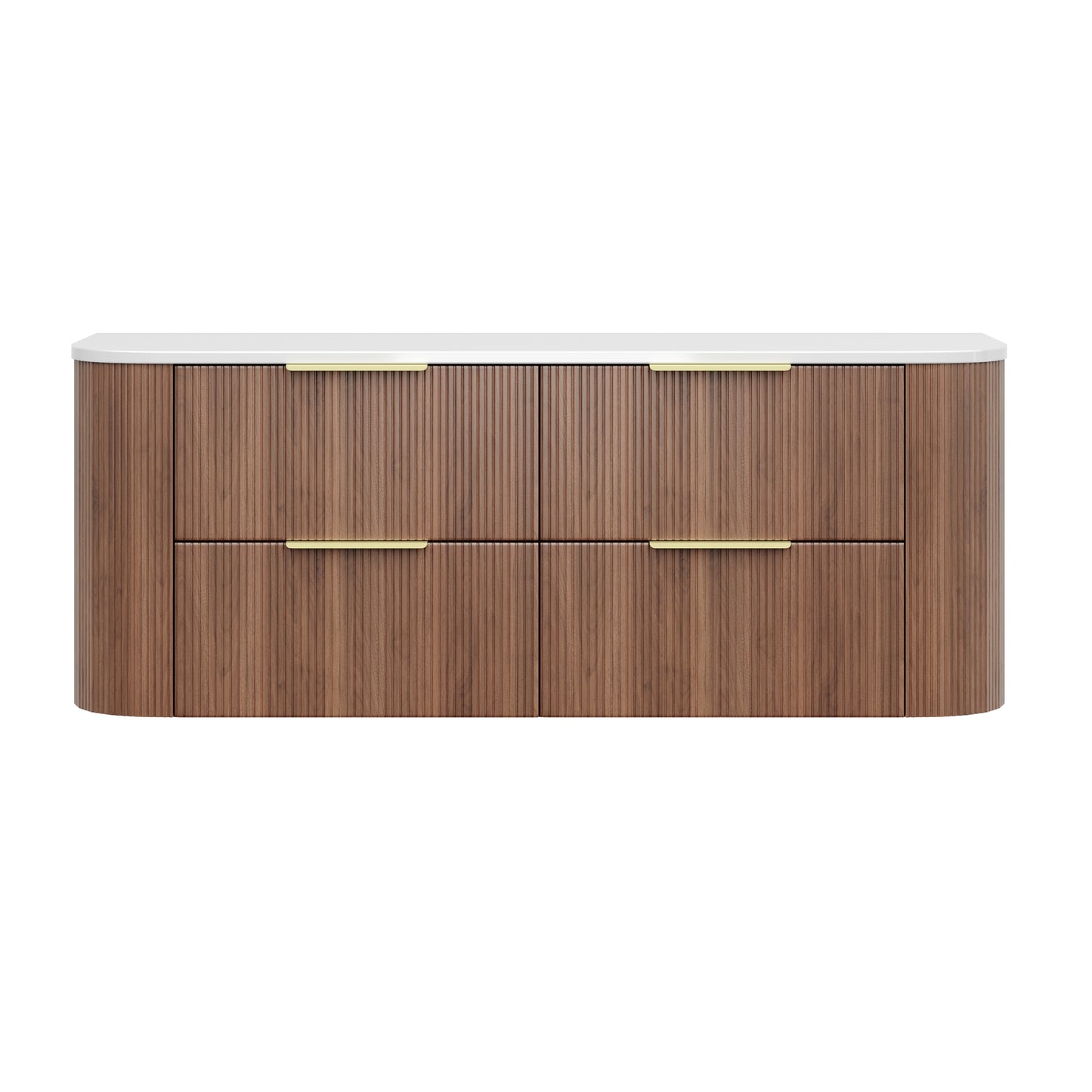 CETO Artis Wall-Hung PVC Curved Cabinet with Soft-Close Drawers 600/750/900/1200/1500
