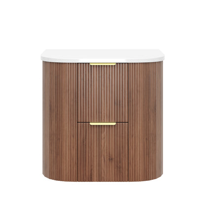 CETO Artis Wall-Hung PVC fluted Curved Cabinet with Soft-Close Drawers 600-900mm ART600W /ART750W /ART900W -D-CO/PO/WAL