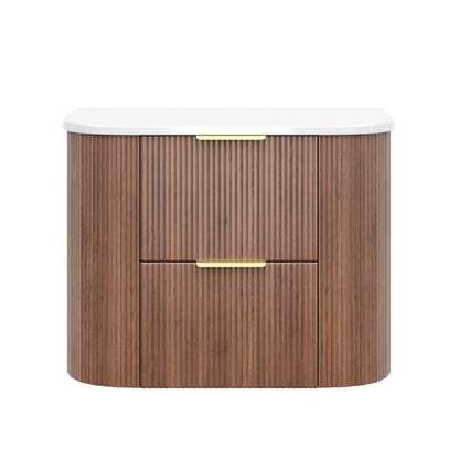 CETO Artis Wall-Hung PVC Curved Cabinet with Soft-Close Drawers 600/750/900/1200/1500