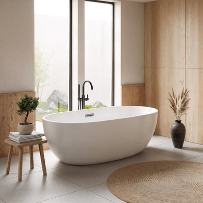 Cremis Free Standing Bathtub with Overflow 1395-1700mm