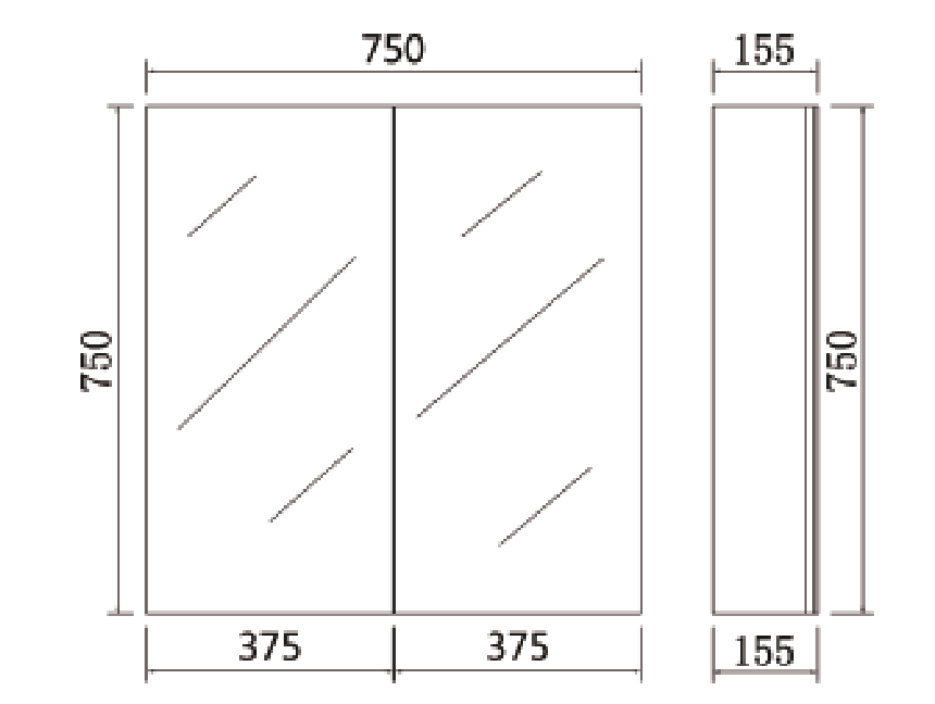PVC Slim shaving cabinet