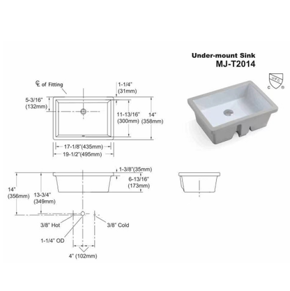 Under Counter Basin 437/495/706mm