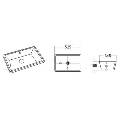 Under Counter Basin 525*345*185mm