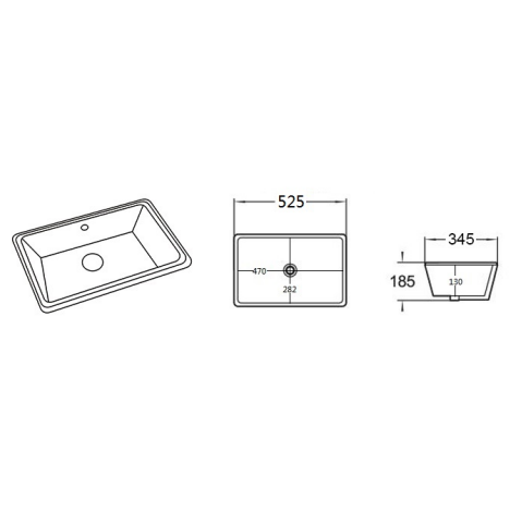Under Counter Basin 525*345*185mm