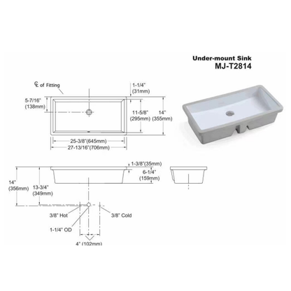 Under Counter Basin 437/495/706mm