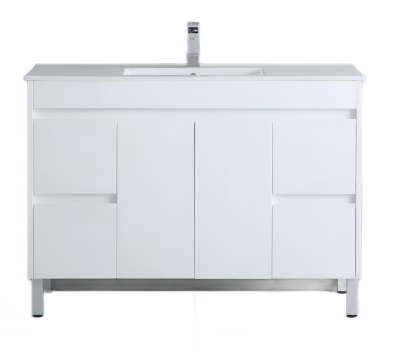 1200*460*880mm White Polyurethane PVC Standard Vanity Polar P124LG
