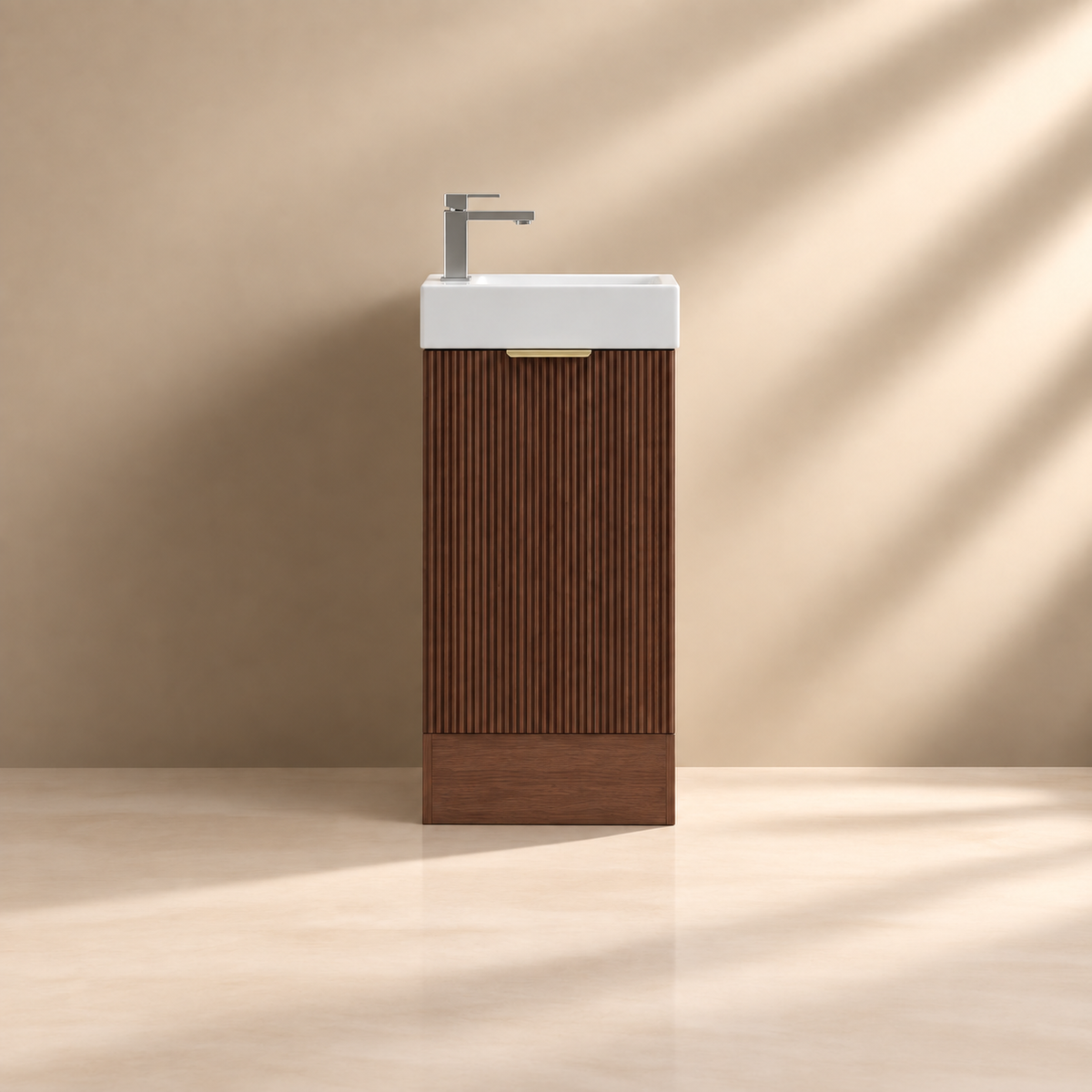 PVC fluted Cabinet with soft closing door 440*245*780mm