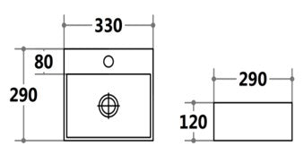 Vessel Sink 330*290*120mm