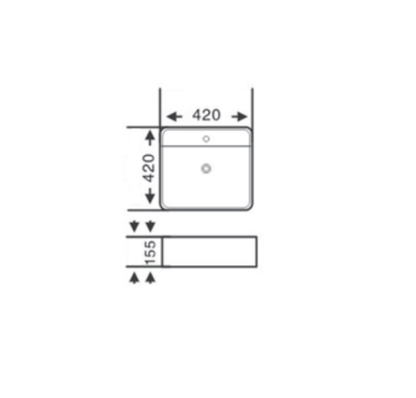 Wall Hung / Above Counter 420*420*155mm