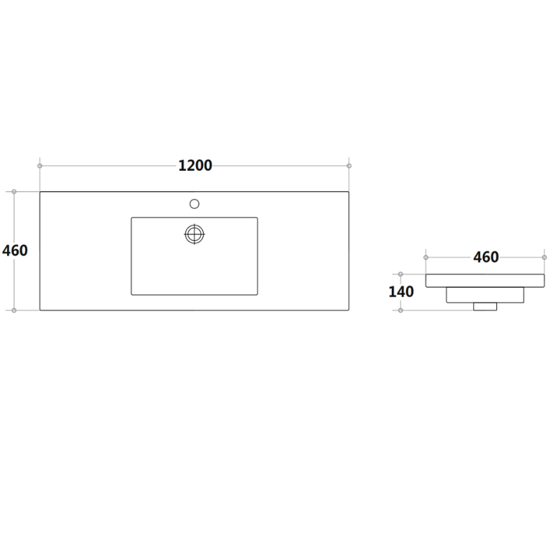 Marble Top 600-1200mm