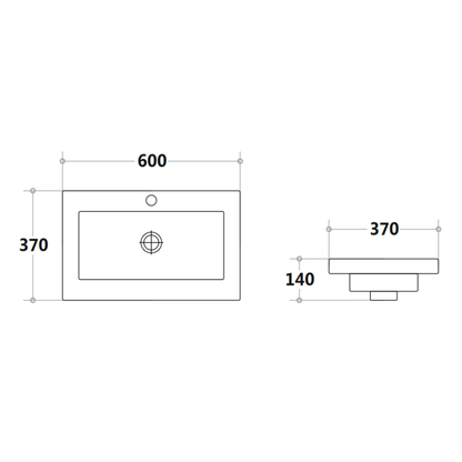 Marble Top 600-1200mm