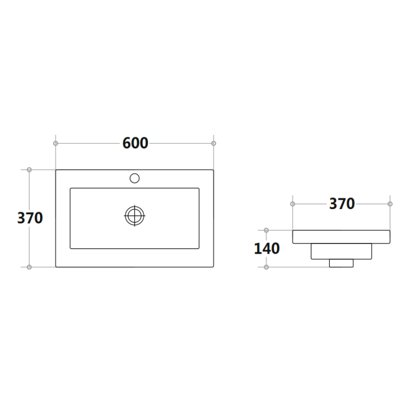 Marble Top 600-1200mm