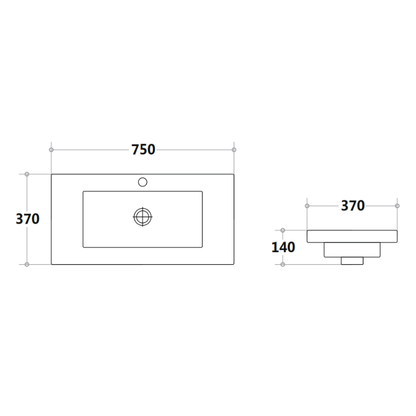 Marble Top 600-1200mm