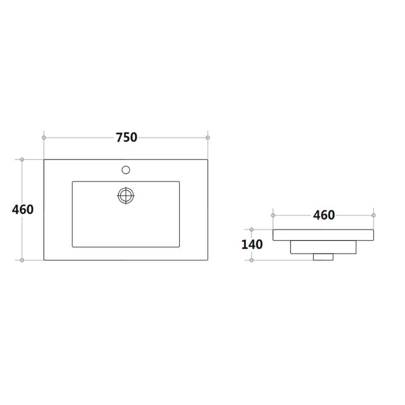 Marble Top 600-1200mm