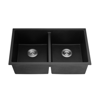 Quartz Undermount Double Bowl Kitchen Sink 762*457*228mm