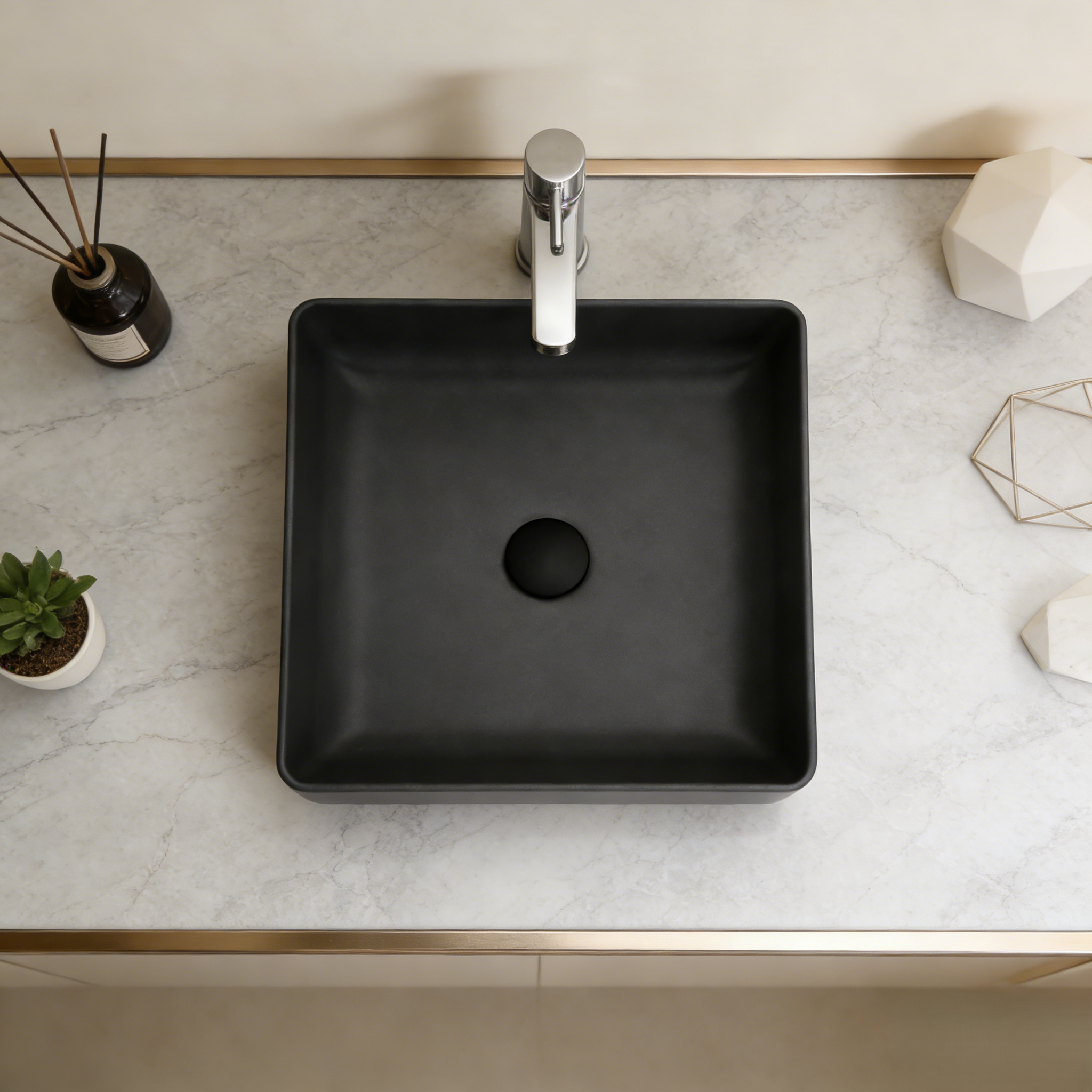 Above Counter Quartz Basin 380*380*128mm