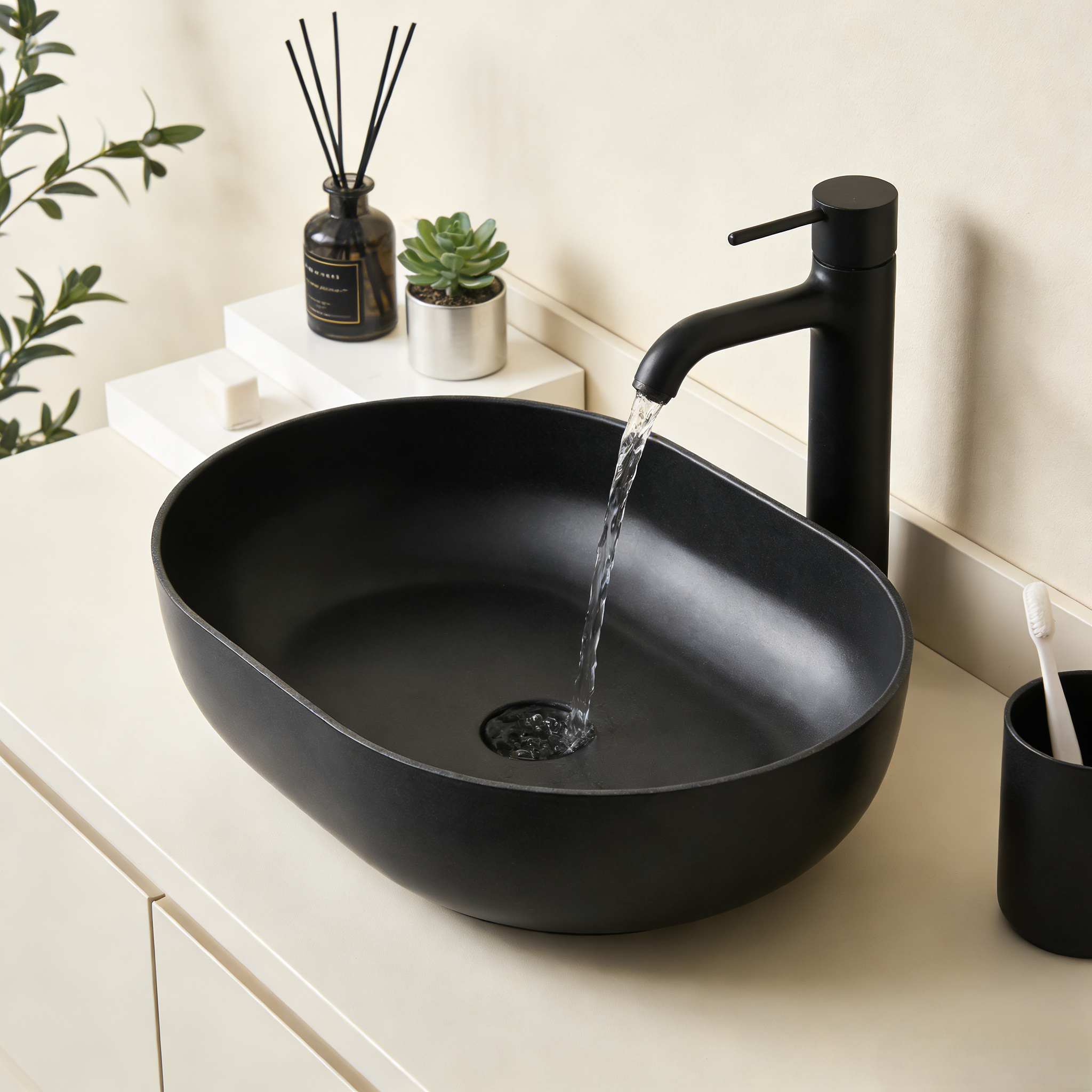 Above Counter Quartz Basin 508*361*140mm