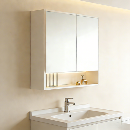 PVC Shaving Cabinet – Modern Bathroom Storage 600–1500mm