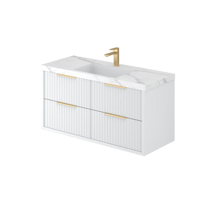 Marmore Aeterna Wall-Mounted PVC Cabinet with Soft closing drawers 1200-1500mm