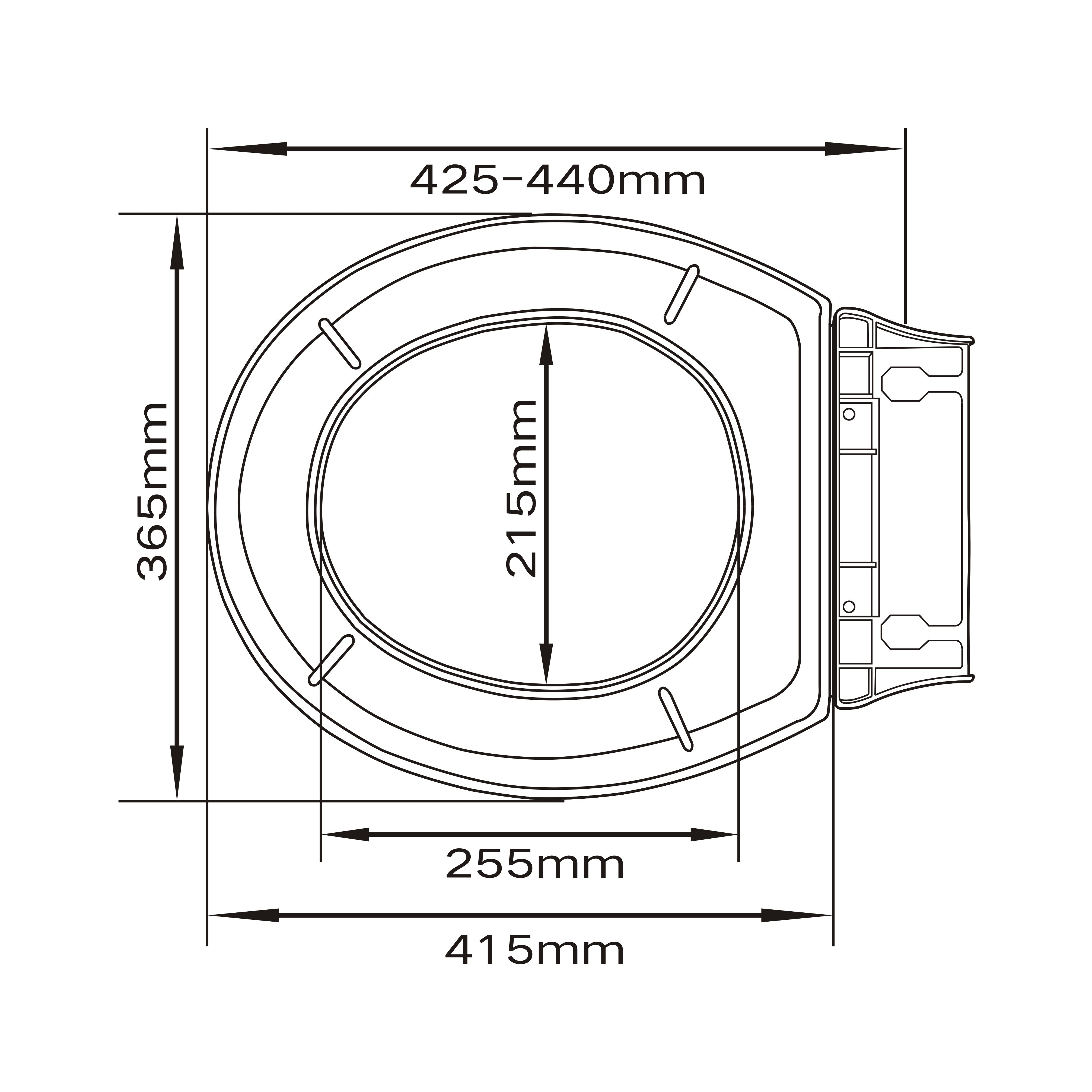 630*350*805mm Link Toilet Suite Dual Flush KDK032 Trap Included