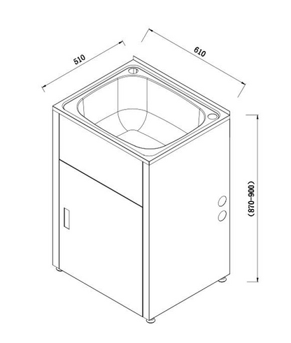 Stainless Steel Laundry Tub 305-600mm SLT305 /SLT390 /SLT455 /SLT5039 /SLT555 /SLT600