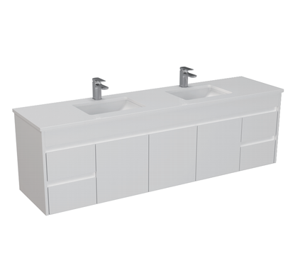 Wall Hung White Polyurethane PVC Standard Vanity 600-1800mm